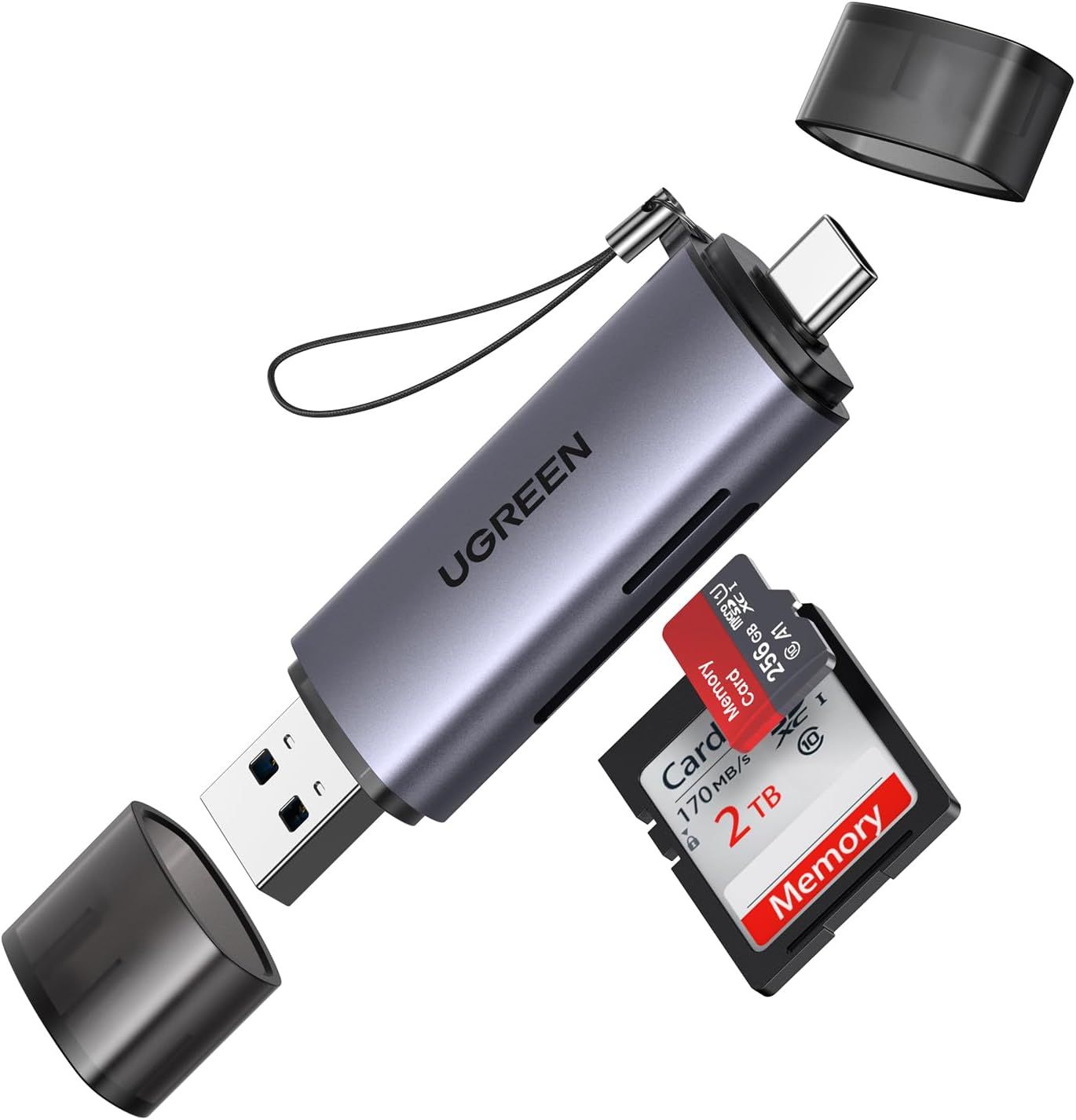 Lector de Tarjetas SD y Micro SD 2 en 1 UGREEN USB 3.0 y USB-C OTG de Alta Velocidad — imagen 3