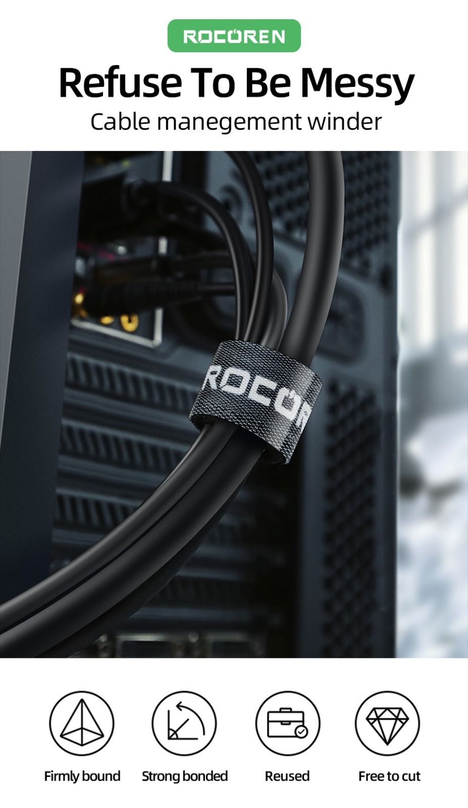 Cinta Organizadora de Cables Precortada — imagen 4