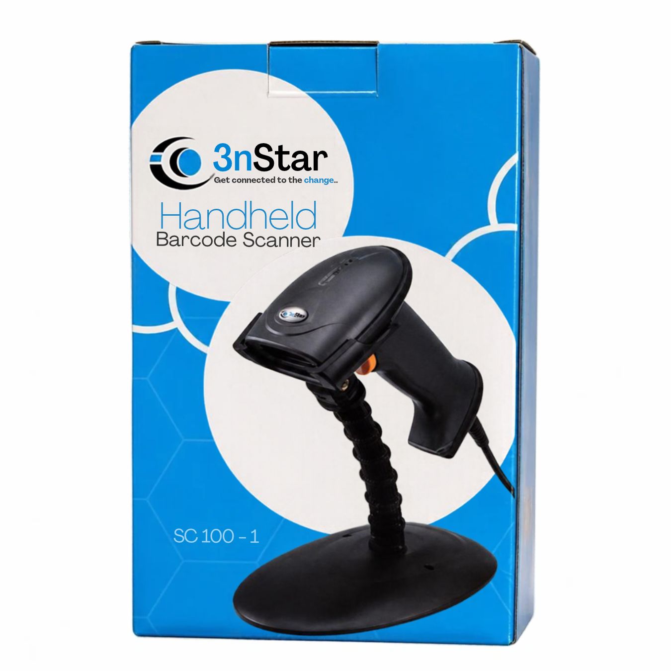 Lector / Escáner de Código de Barras 1D 3nStar SC100-1 con Base Ajustable USB
