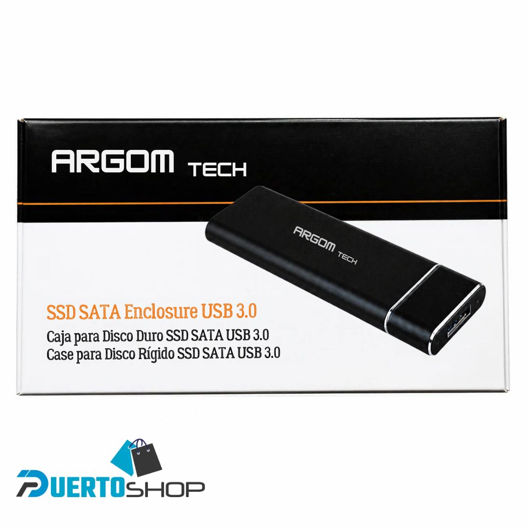 Caja / Enclosure Externo para Disco Duro y SSD 2.5" SATA a USB 3.0 ArgomTech (5 Gbps)