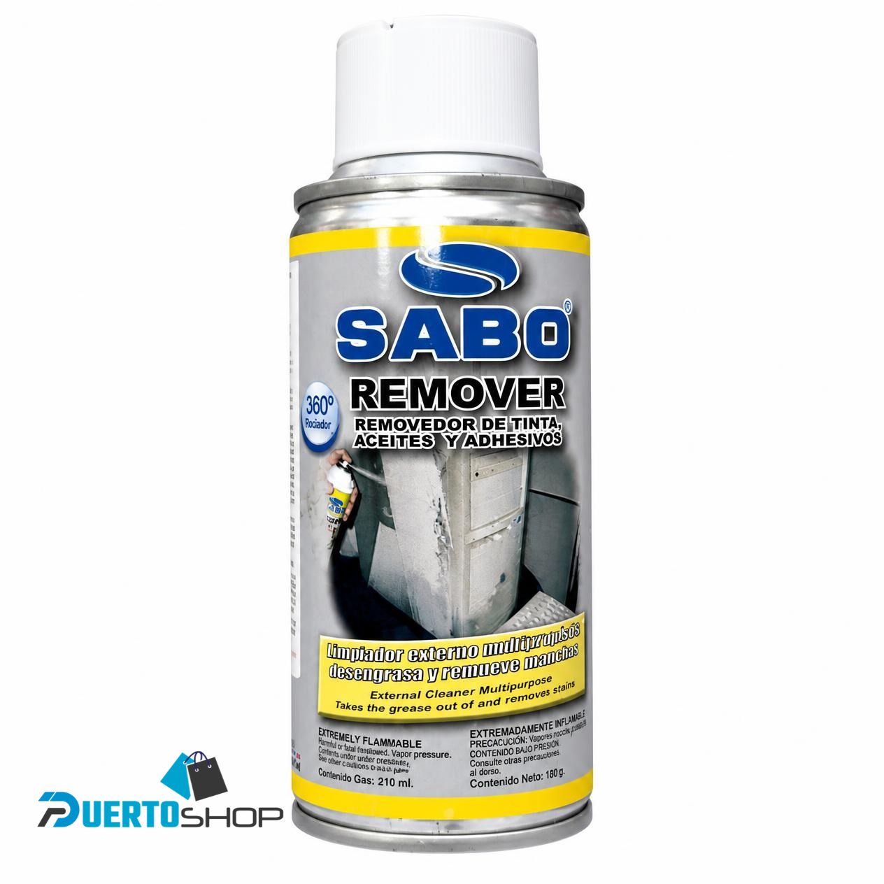 Removedor de Manchas en Seco Sabo Spray 210 ml para Telas, Tapicería y Oficina
