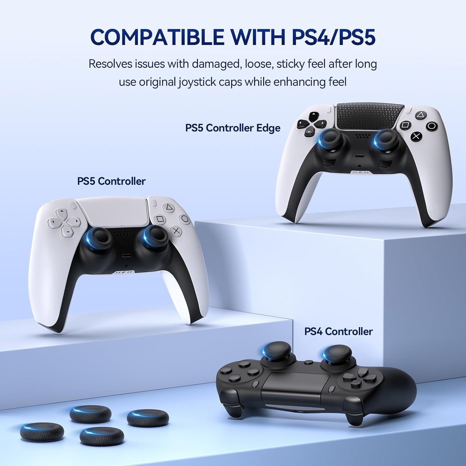 Tapas para Palanca de Joystick PS4-PS5 Cubiertas Antideslizantes — imagen 2