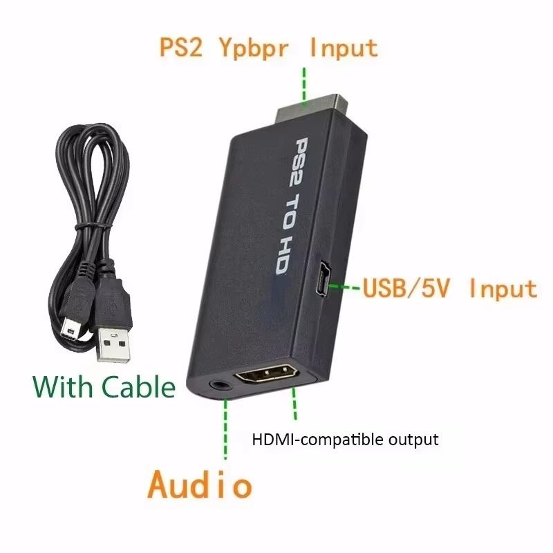 Adaptador Playstation 2 a HDMI, Audio y vídeo jack 3,5mm — imagen 2