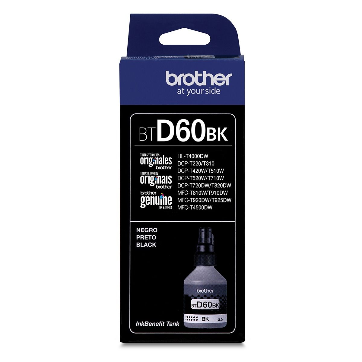 Bote de tinta Brother  Negro D60BK