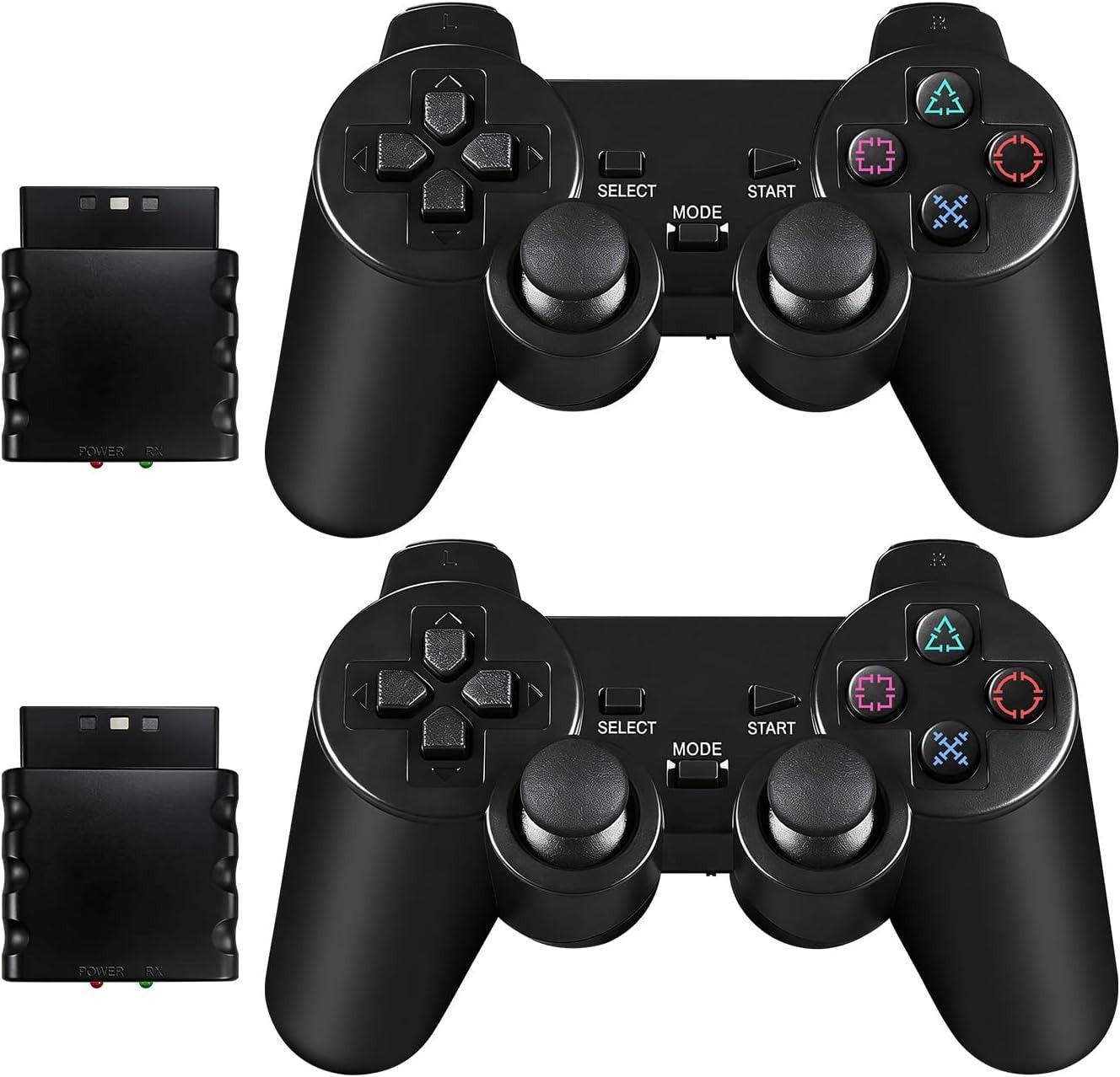 Pack 2 Controles nalámbricos Playstation 2