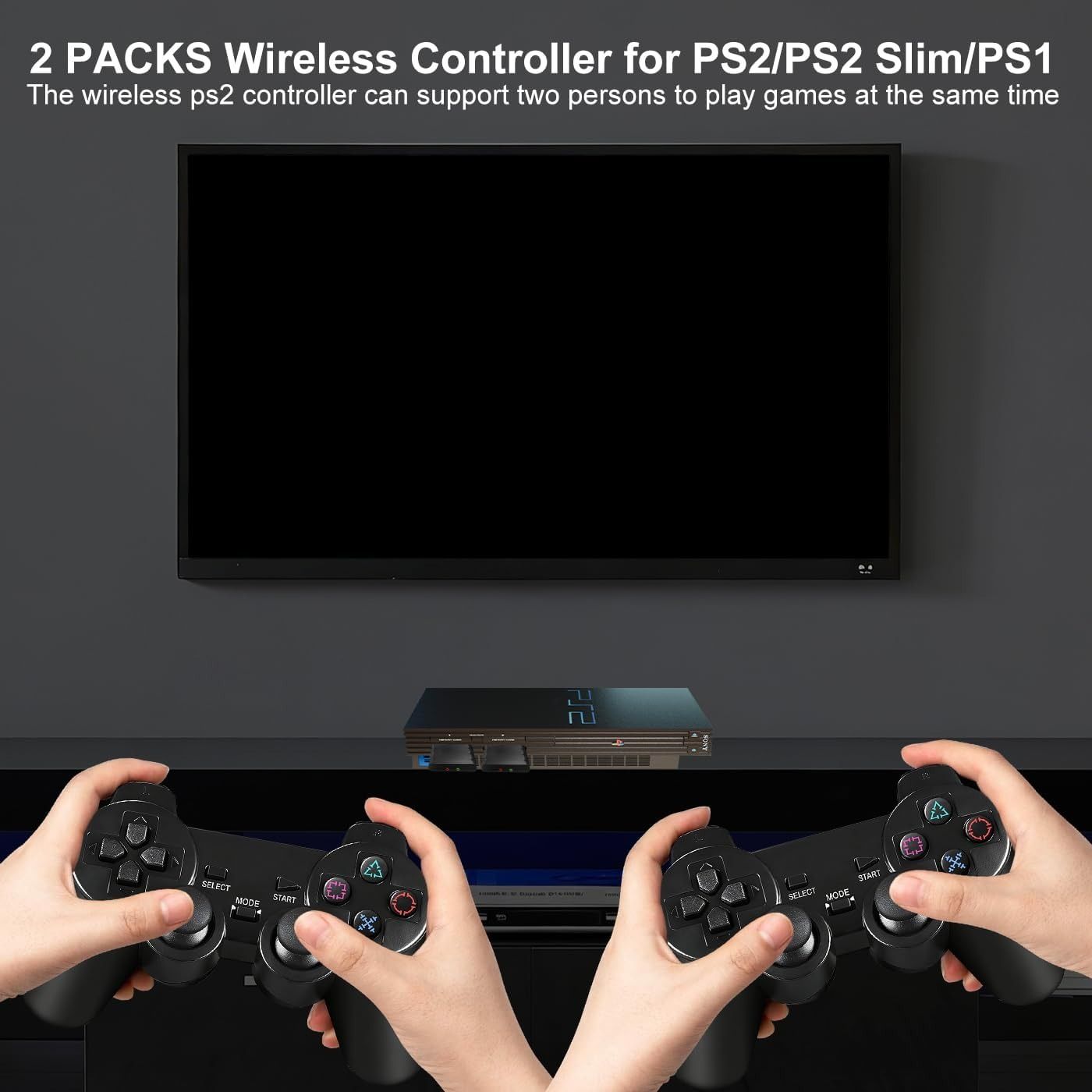 Pack 2 Controles nalámbricos Playstation 2 — imagen 2