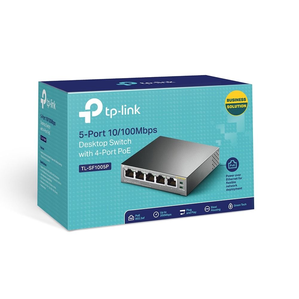 Switch Tp-link 5 puertos 10/100Mbps Desktop PoE+ Switch