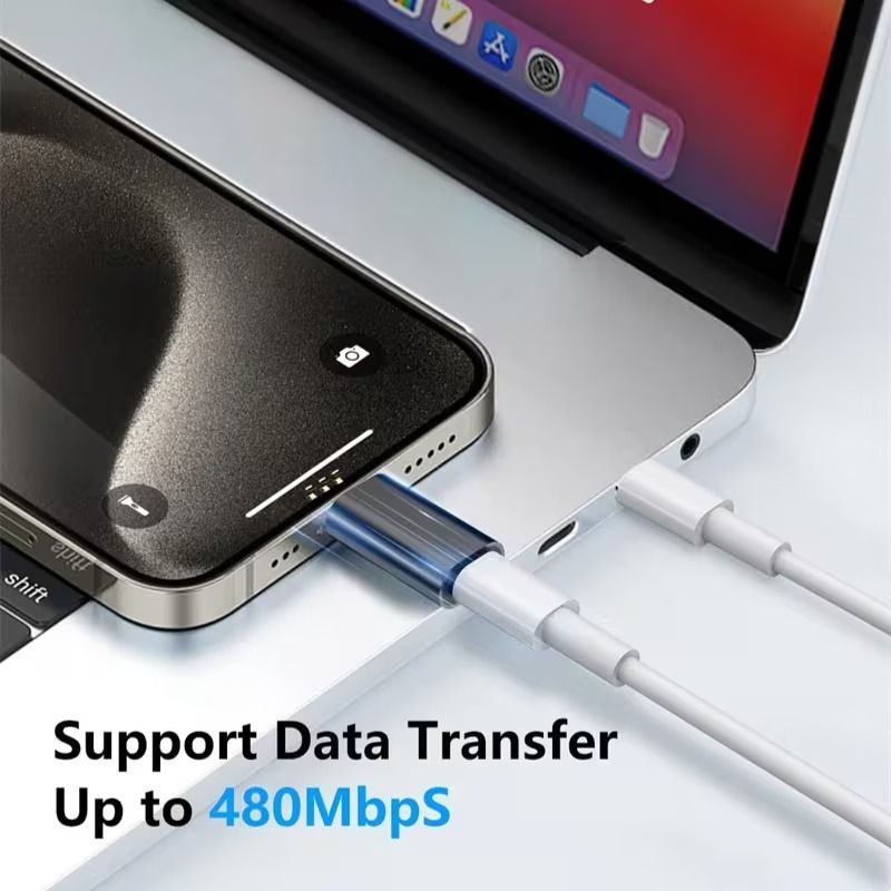 Adaptador Lightning a USB C, Convertidor de Carga y Transferencia de Datos — imagen 5