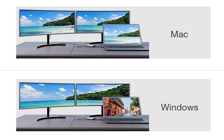 Adaptador Xtech XTC-548 USB-C a Doble HDMI 4K (Dual Display) — imagen 2