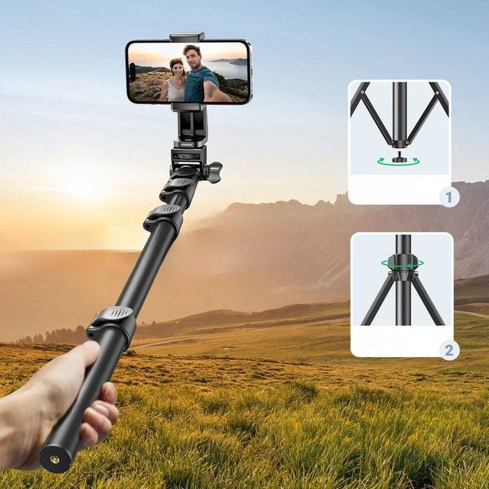 Tripode Palo selfie Ugreen con soporte y control remoto Bluetooth de 1,8m — imagen 2