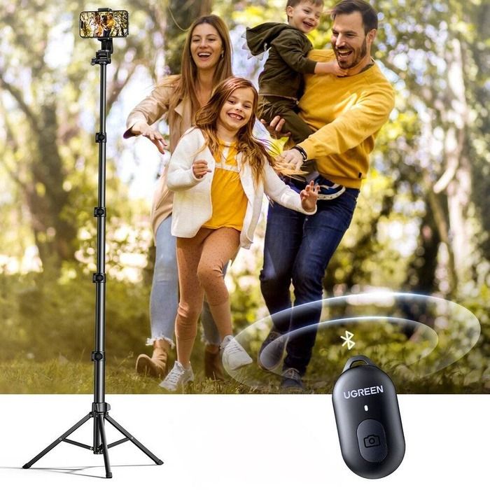 Tripode Palo selfie Ugreen con soporte y control remoto Bluetooth de 1,8m — imagen 7