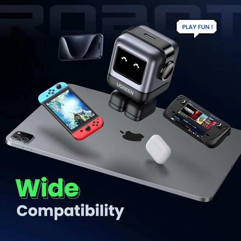 Adaptador corriente mini robot Usb-c carga rápida 30w gris Ugreen — imagen 5