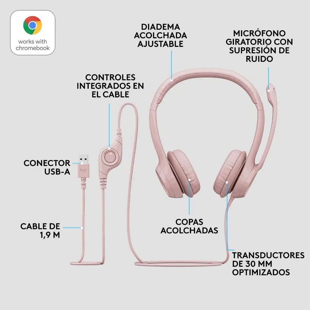 Audifono  c/micro usb 2.0 rosa — imagen 8