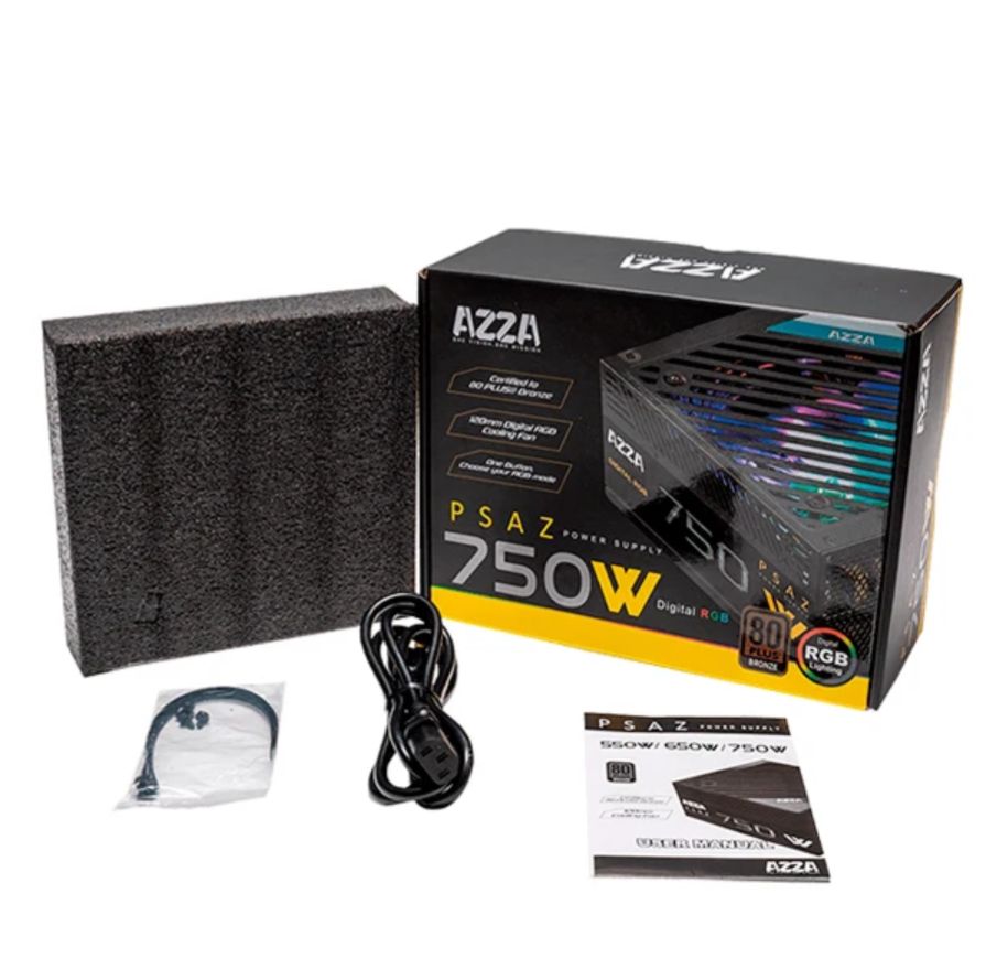 Fuente poder AZZA certificada 750W RGB — imagen 4