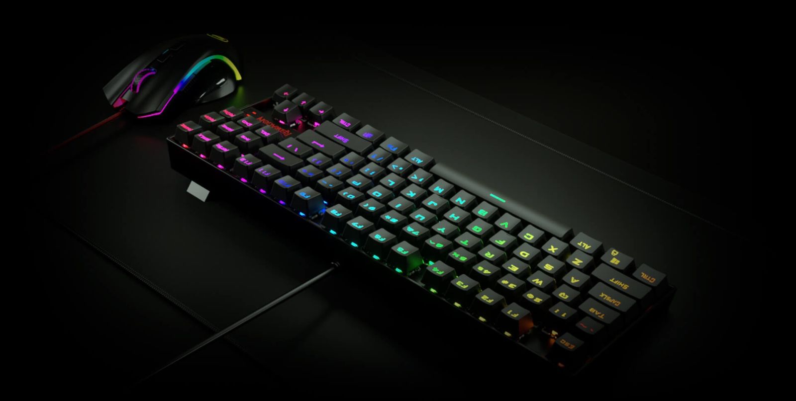 Teclado + mouse redragon negro — imagen 3