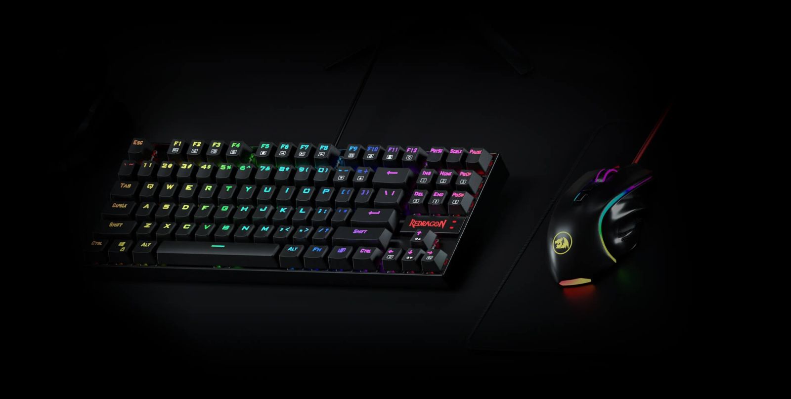 Teclado + mouse redragon negro — imagen 6