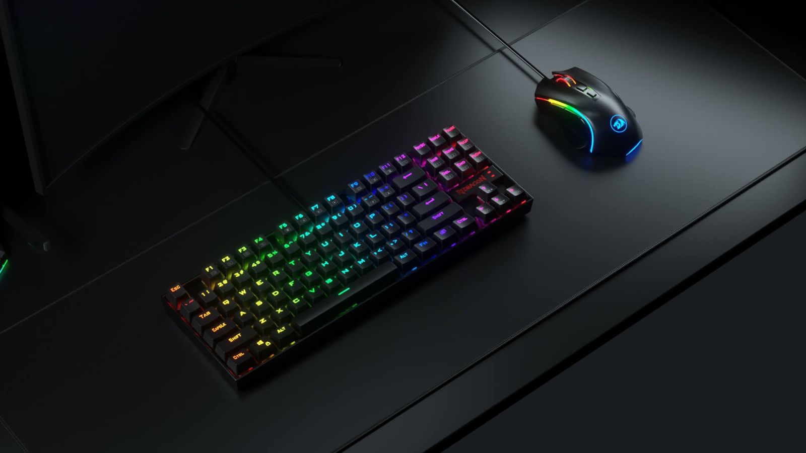 Teclado + mouse redragon negro — imagen 7