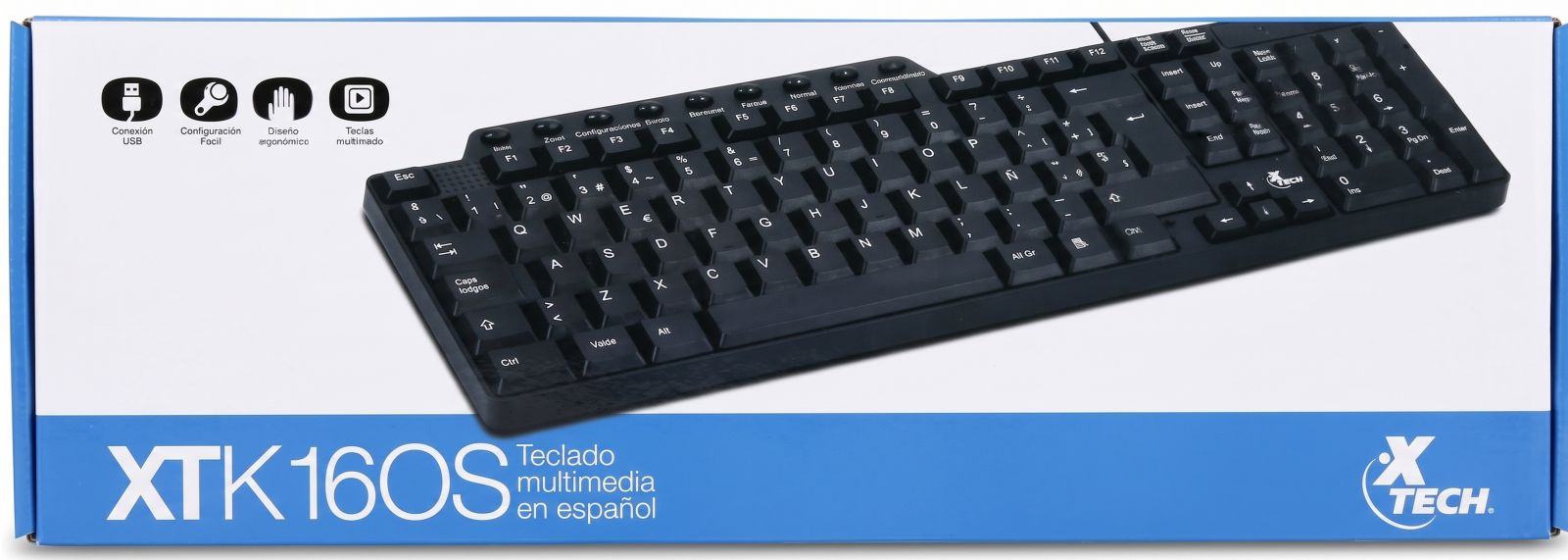 Teclado USB  XTK 160S ESP