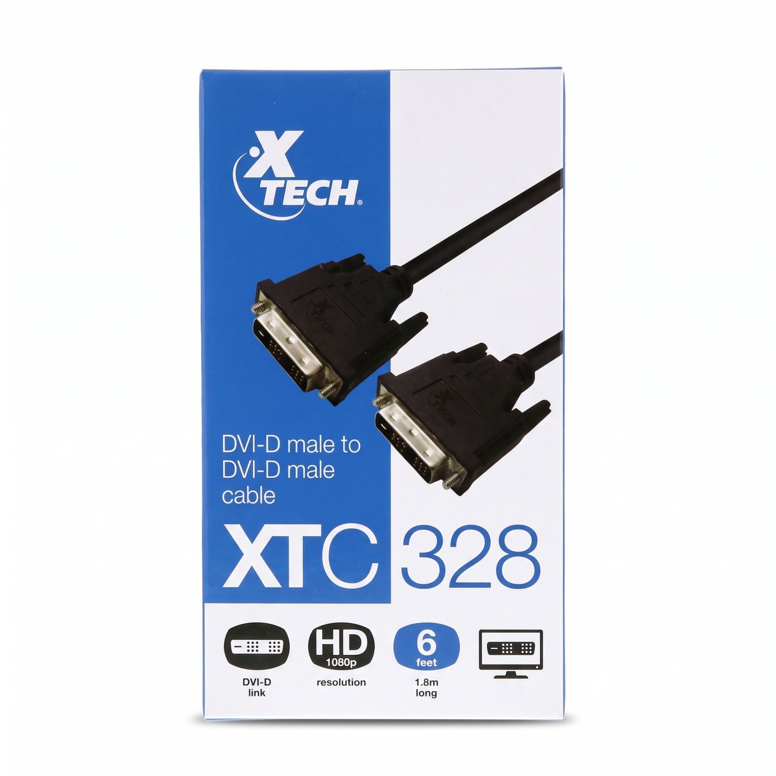 Cable de Video DVI-D Macho a DVI-D Macho Xtech XTC-328 (1.8 m / 6 ft)