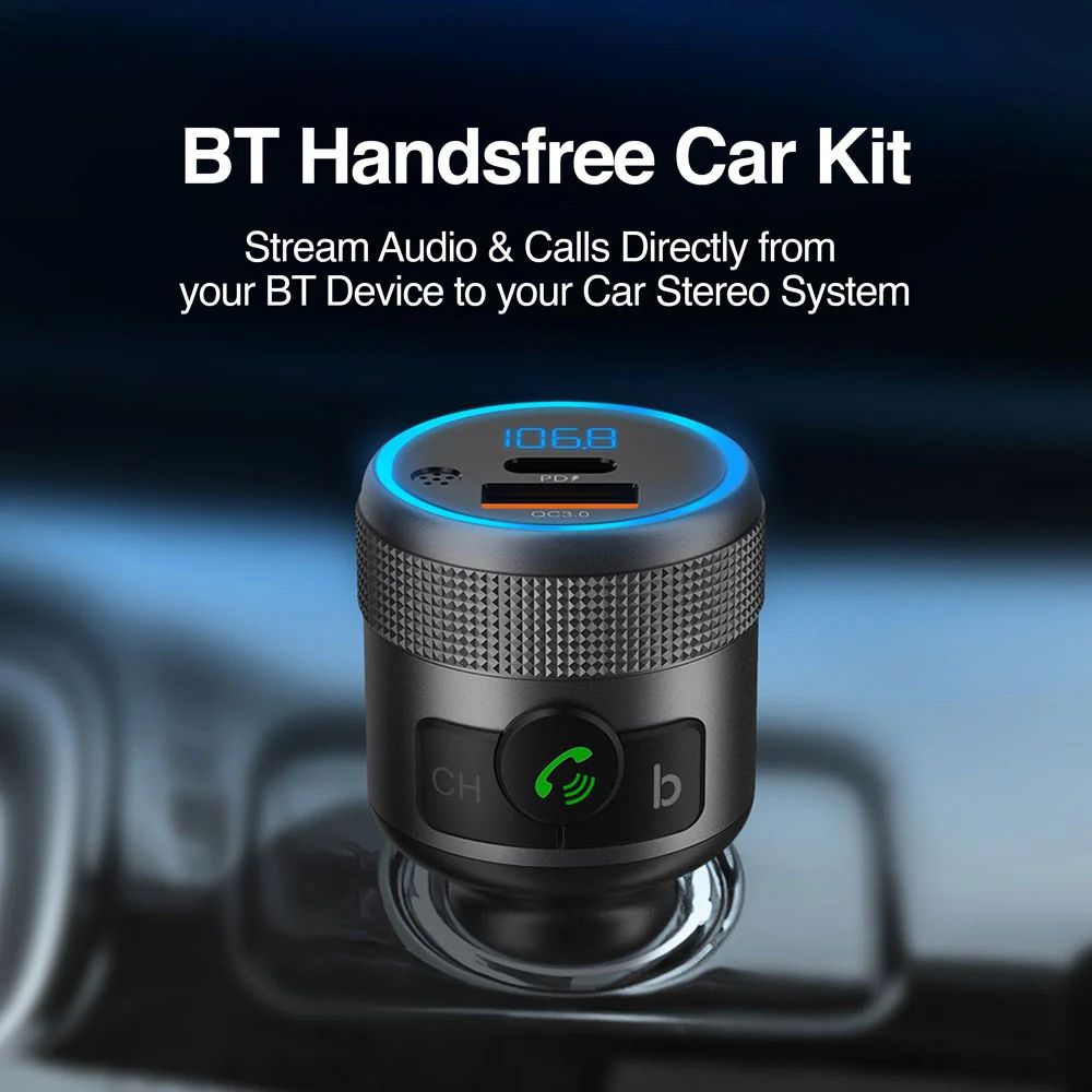 Transmisor FM y Cargador para Carro ArgomTech Spectro T1 Bluetooth 42W — imagen 6