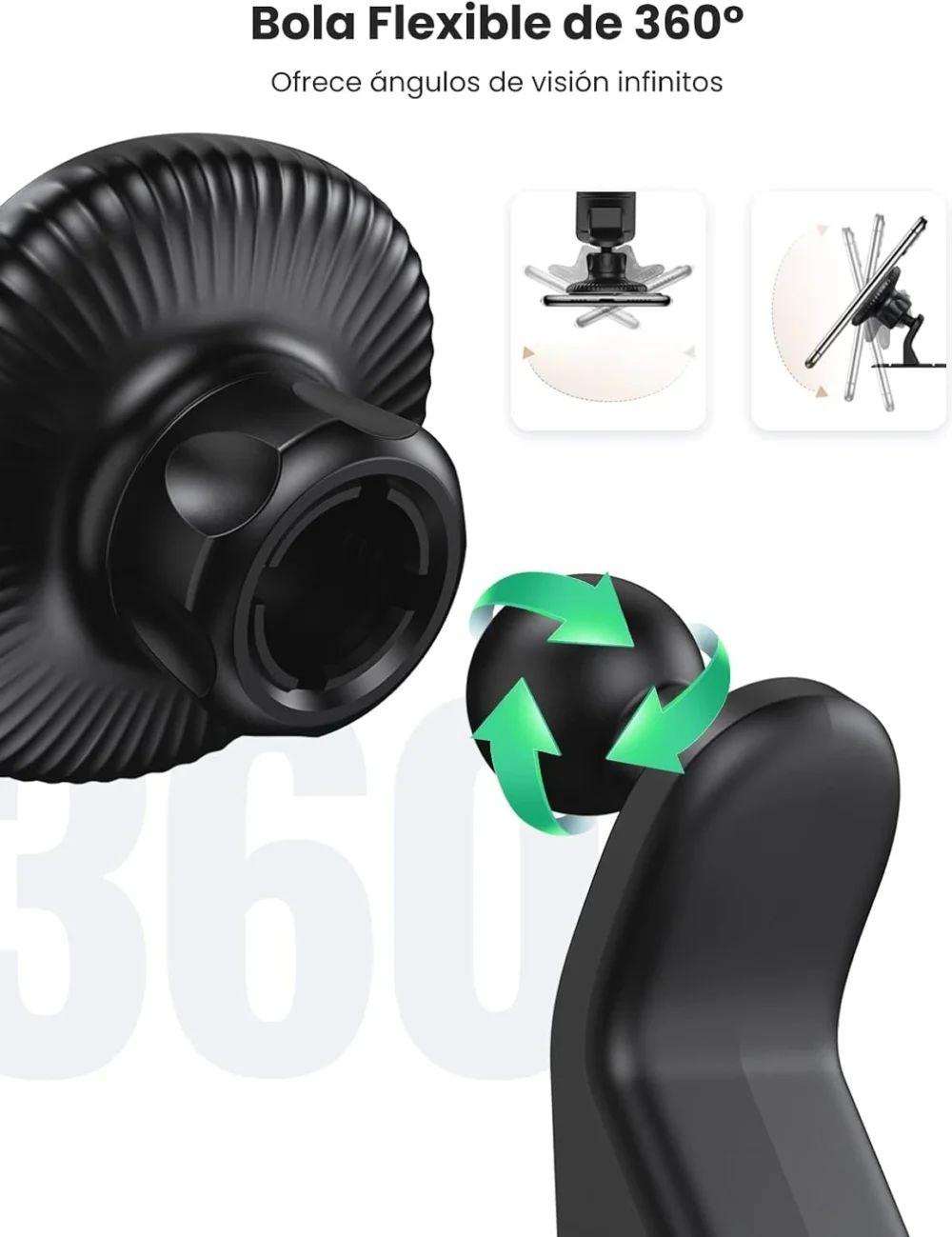 SOPORTE MAGNETICO P/CELULAR P/CARRO NEGRO UGREEN — imagen 6