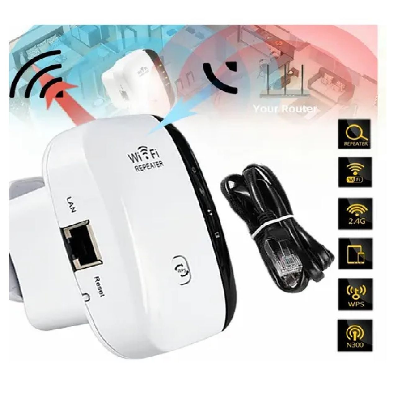 Repetidor y Extensor de Cobertura Wi-Fi Inalámbrico 300 Mbps — imagen 9