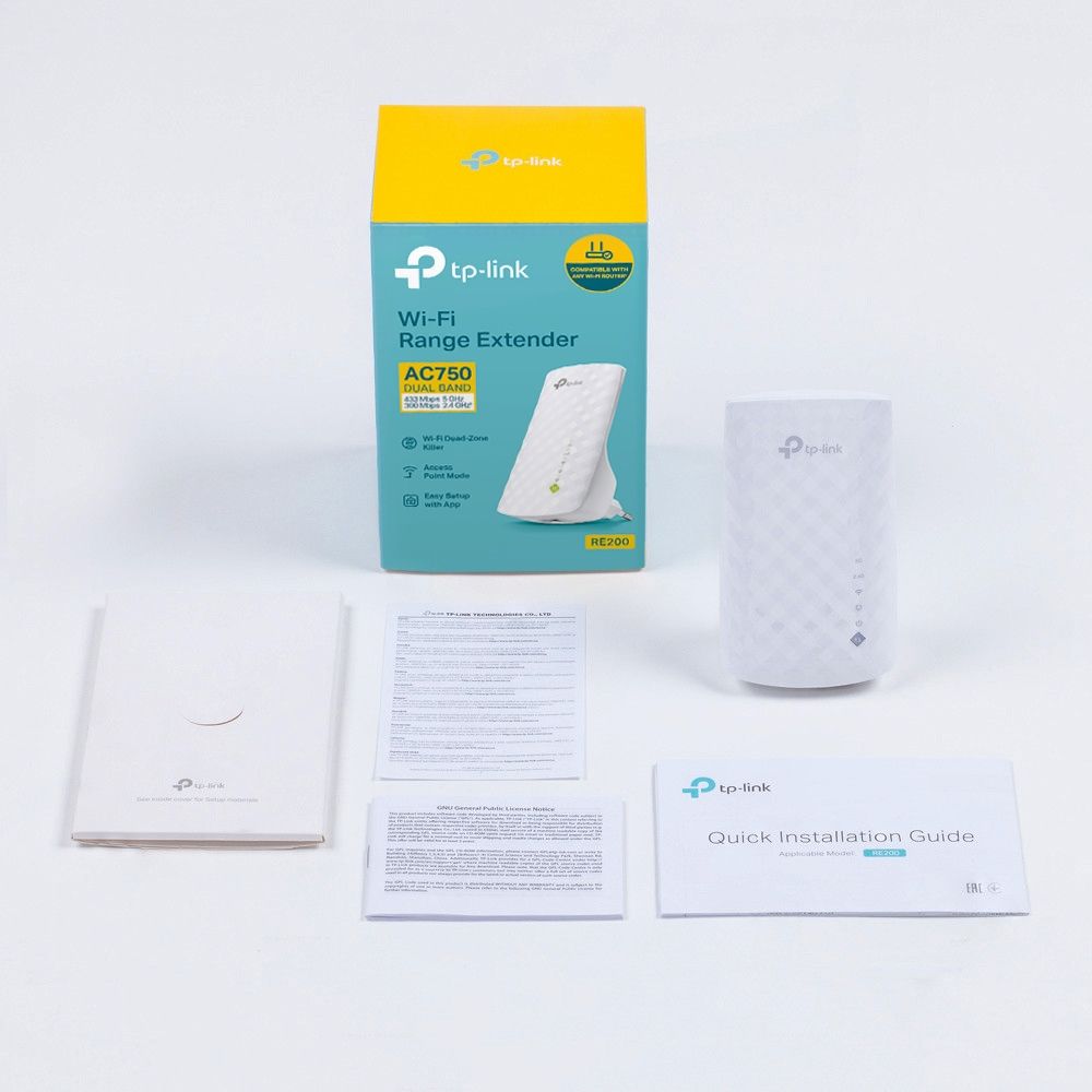 Repetidor extensor de Rango Wi-Fi TP-Link RE200 AC750 Doble Banda
