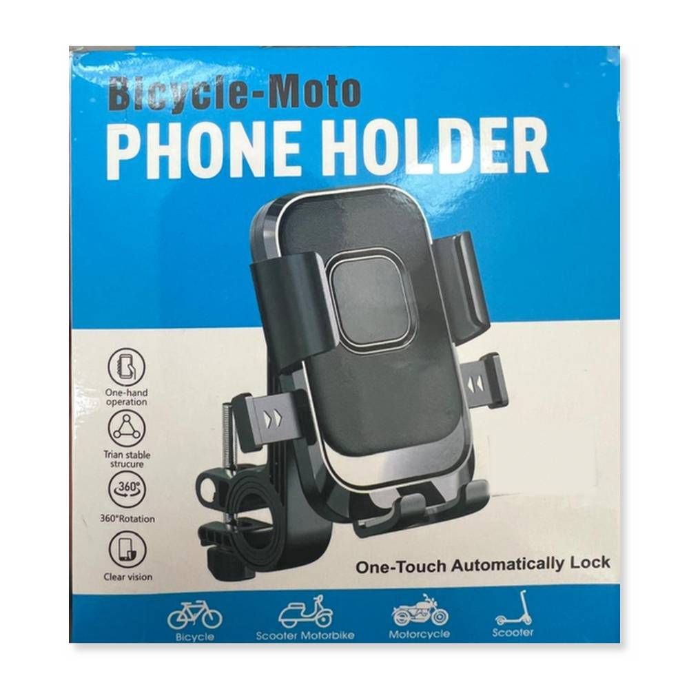 Soporte para Celular para Moto, Bicicleta y Scooter con Bloqueo Automático One-Touch 360°