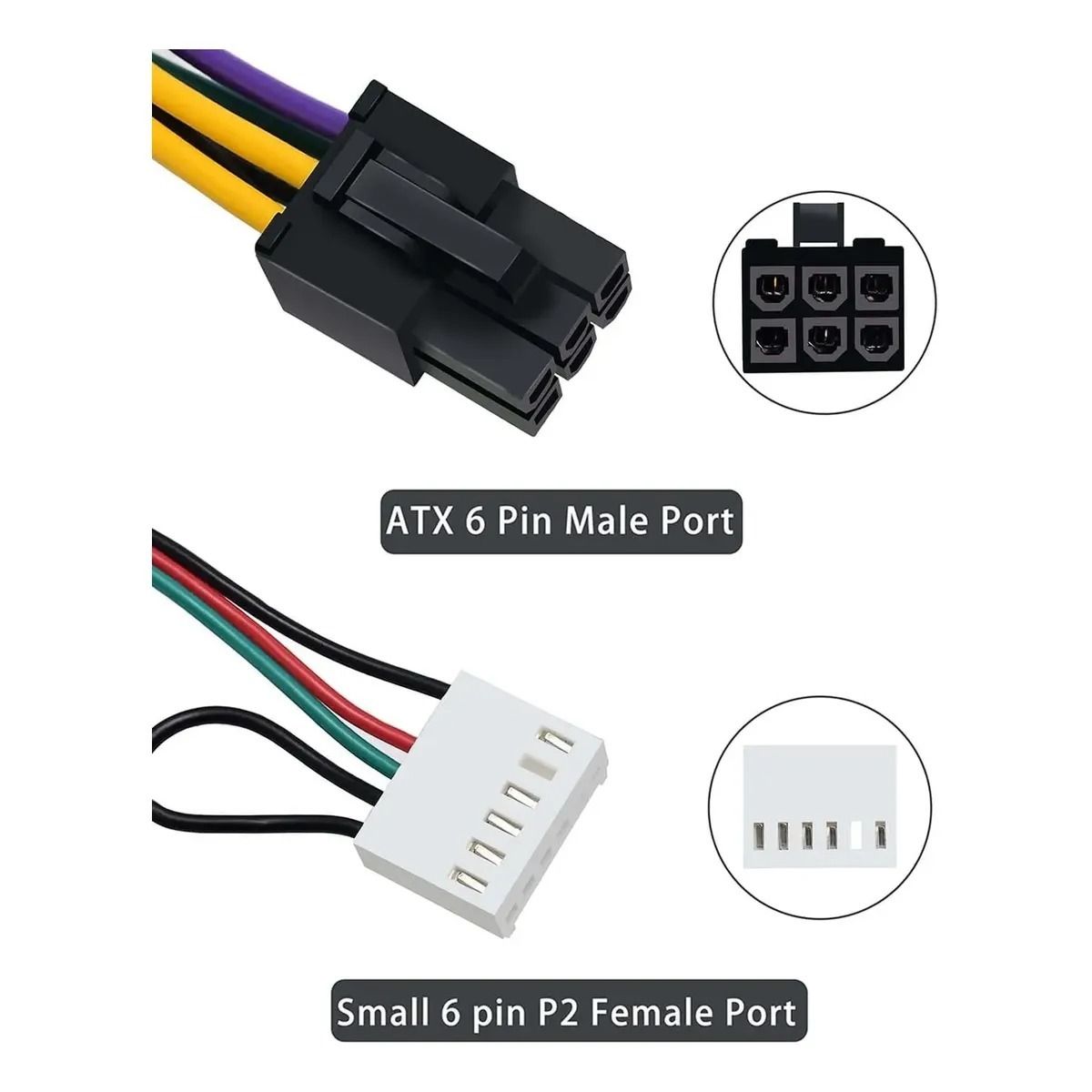 Convertidor de Fuente de Poder ATX 24 Pines a 6 Pines — imagen 3