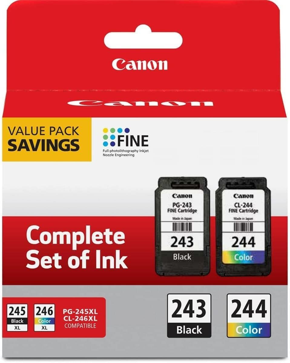 Cartuchos de tinta Canon PG-243/CL-244  para impresoras PIXMA Negro y Tricolor