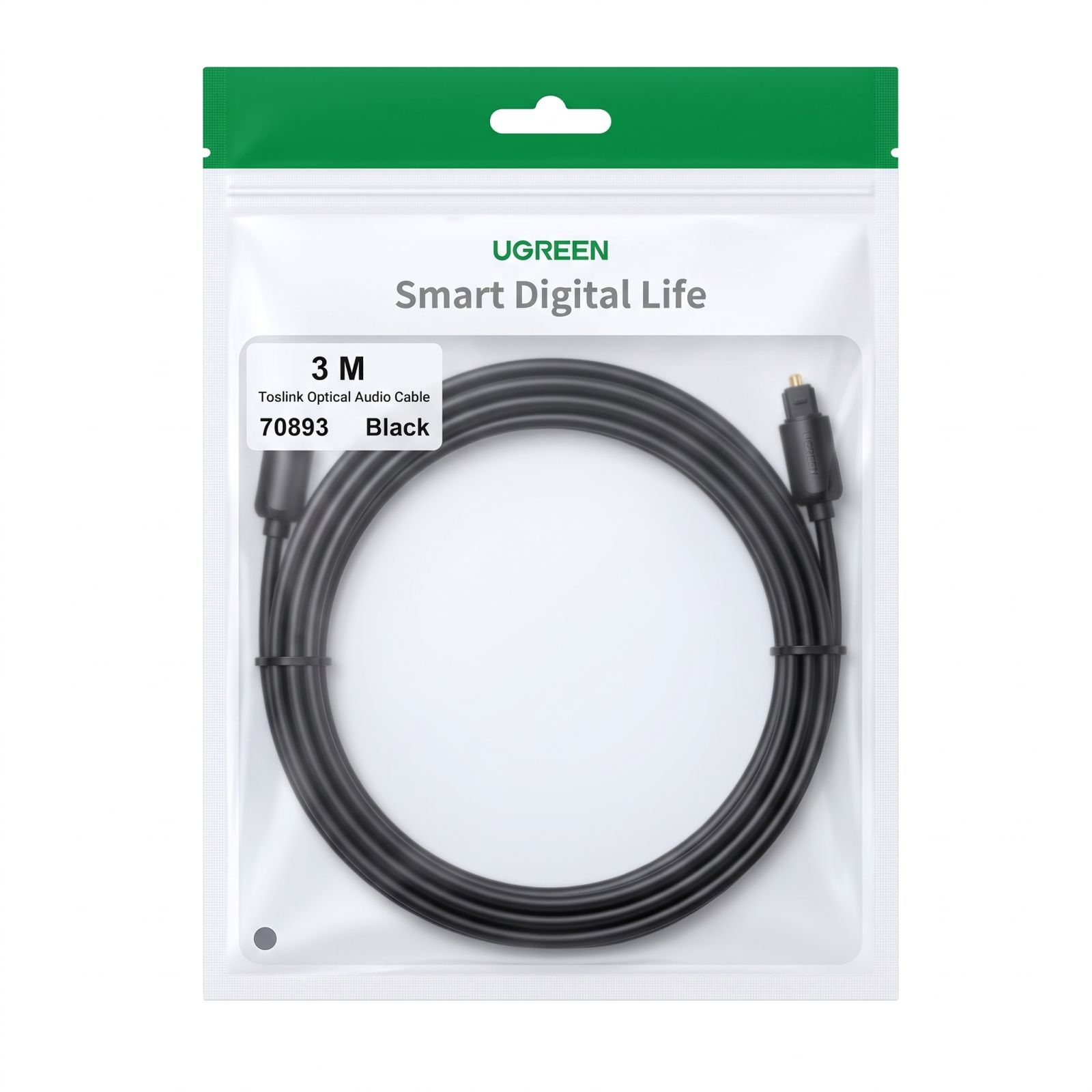 Cable Audio Óptico Digital Toslink UGREEN 70893 de 3 Metros