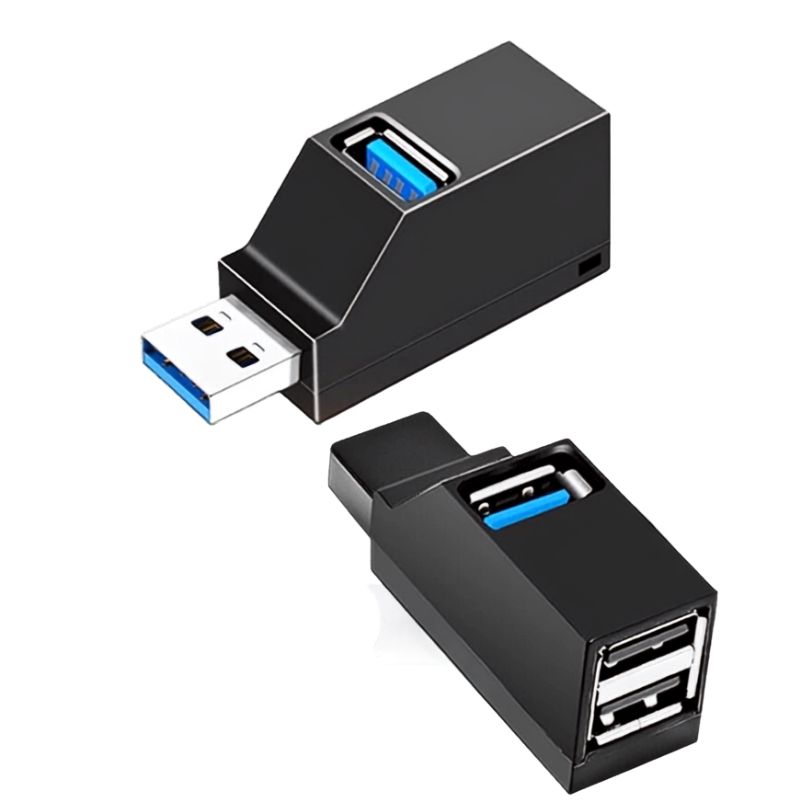Hub USB 3.0 de 3 puertos, transferencia de datos de alta velocidad para PC y portátiles