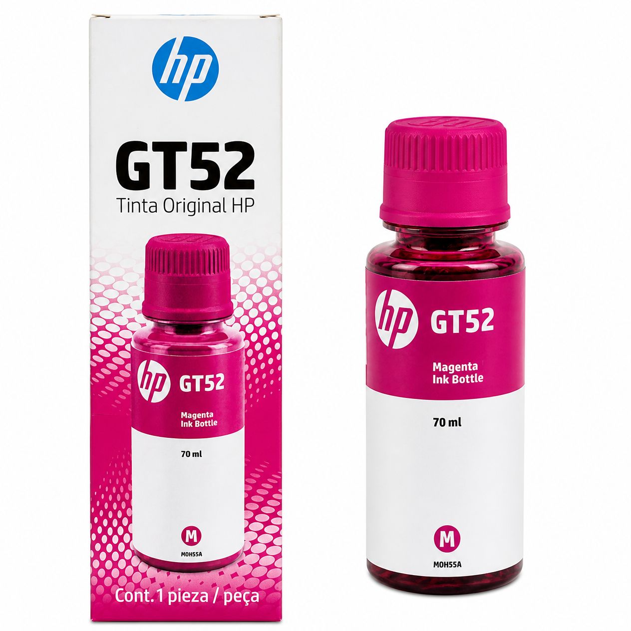 Botella de Tinta Original HP GT52 Magenta (70 ml) para Impresoras HP Ink Tank y Smart Tank