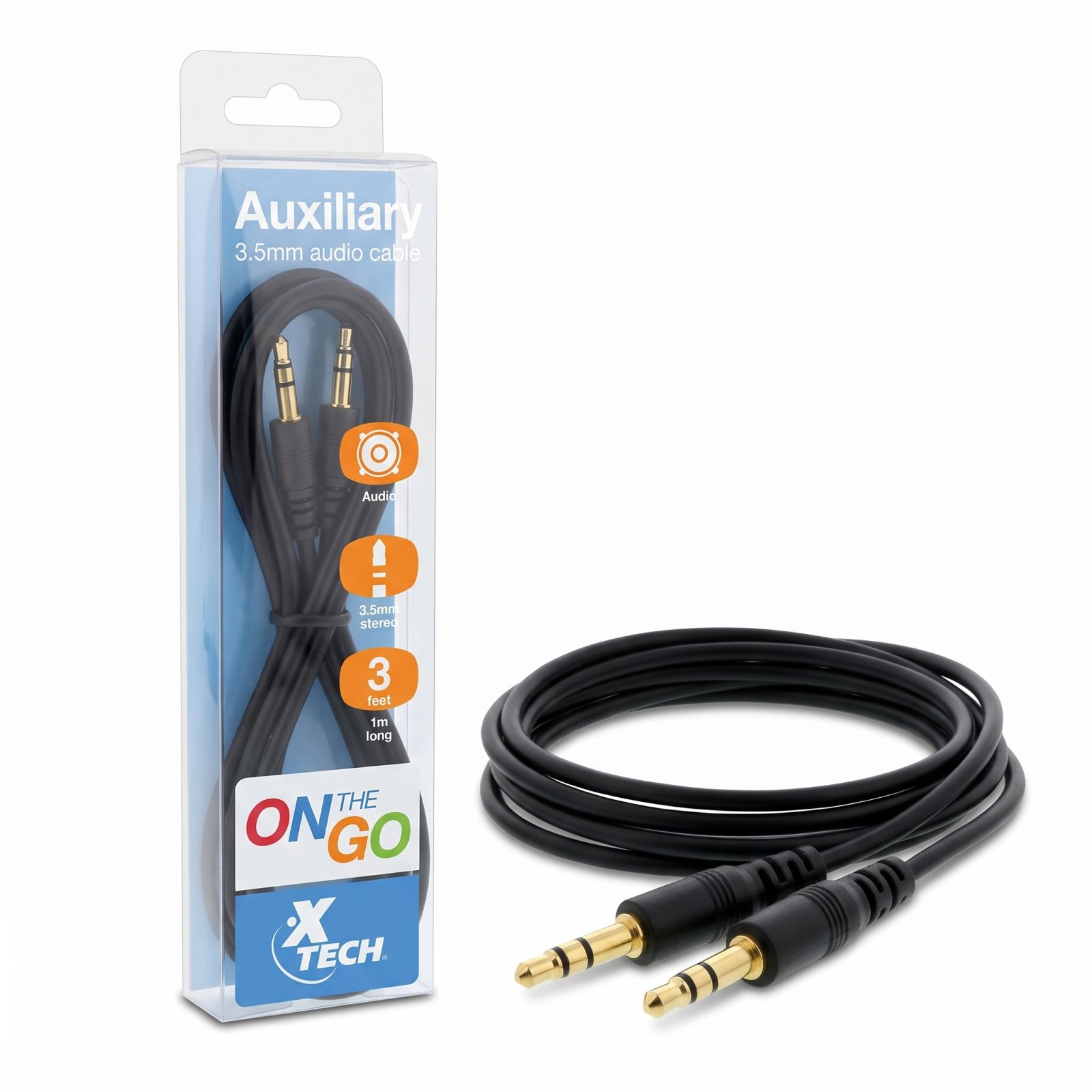 Cable Auxiliar Audio Jack 3,5mm 1m