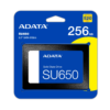 Disco de estado sólido (SSD) ADATA Ultimate SU650 de 256 GB.