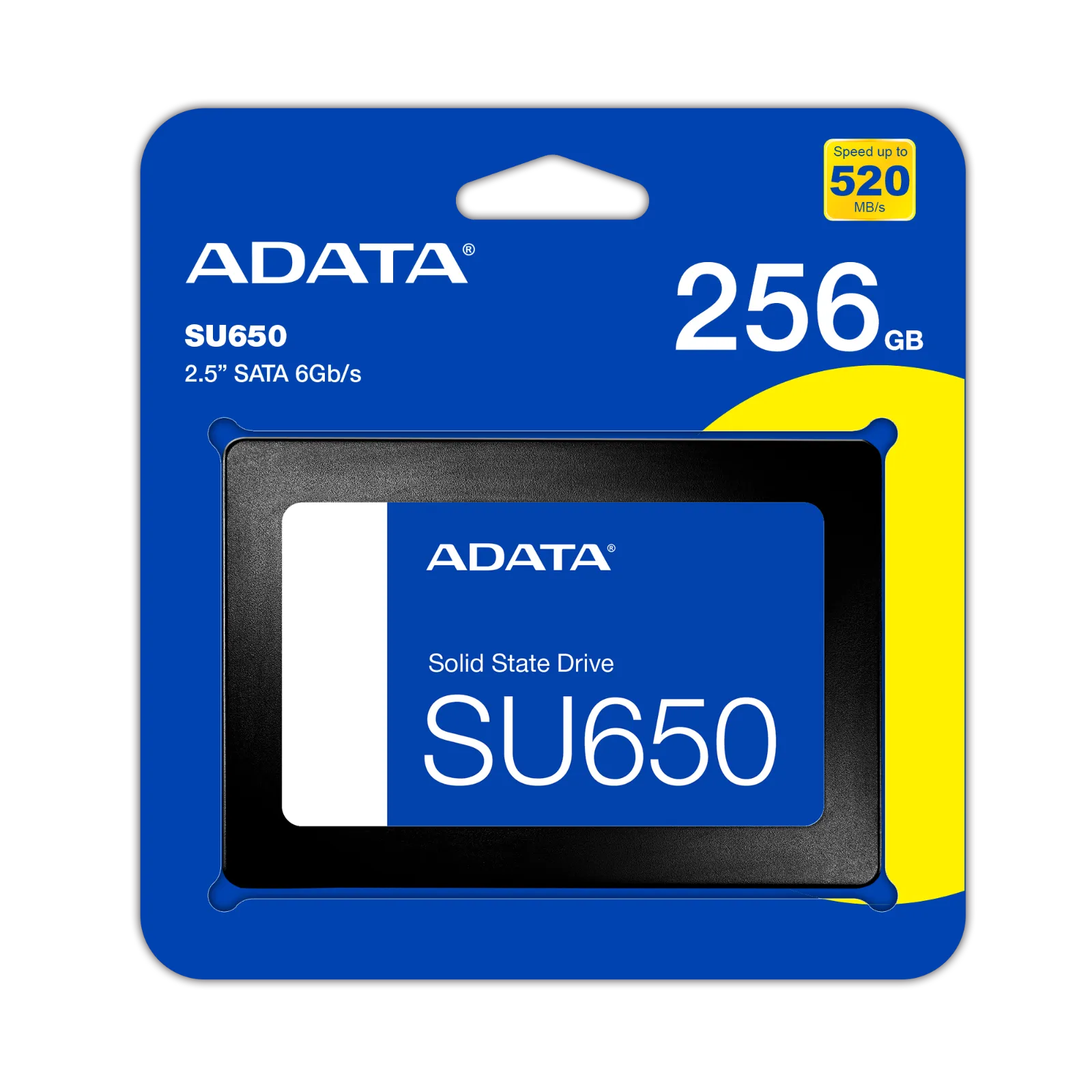 Disco de estado sólido (SSD) ADATA Ultimate SU650 de 256 GB.