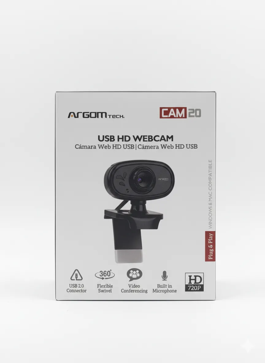 Cámara web Argom Tech CAM20 HD USB.