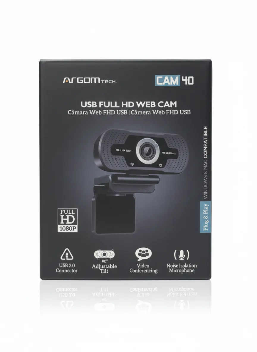Cámara web Argom Tech CAM40 Full HD con micrófono.