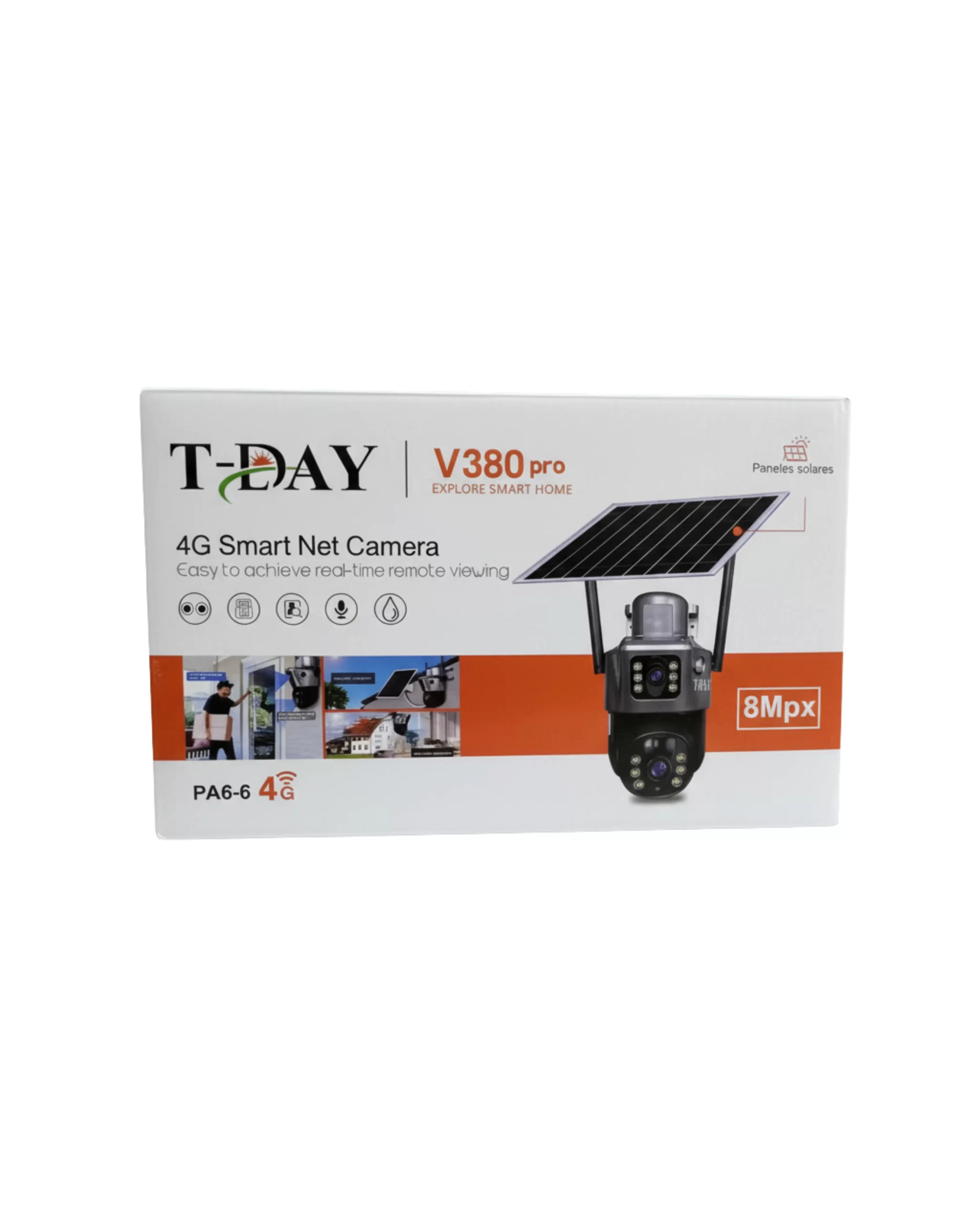 Cámara de seguridad solar T-Day V380 Pro 4G