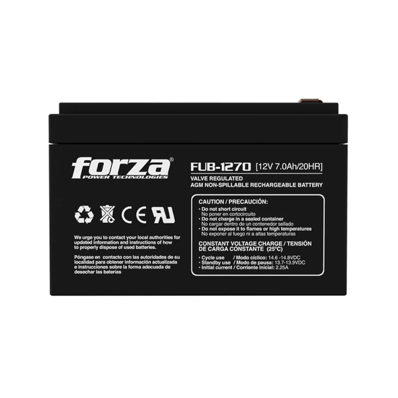 Batería sellada de plomo-ácido Forza FUB-1270.