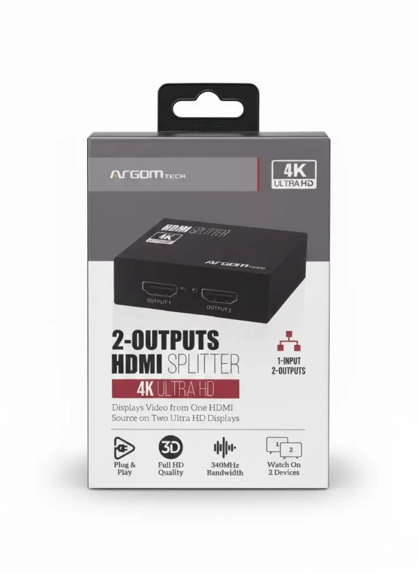 Splitter ARGOM-  2 salidas HDMI 4k ULTRA HD
