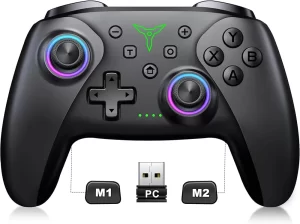 Control inalámbrico compatible con Nintendo Switch y PC.