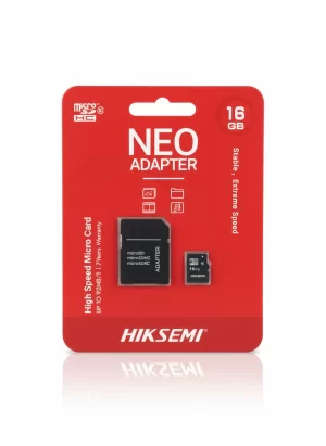 MicroSD NEO Adapter 16GB HIKSEMI Tarjeta de memoria MicroSDHC Hiksemi de 16 GB.
